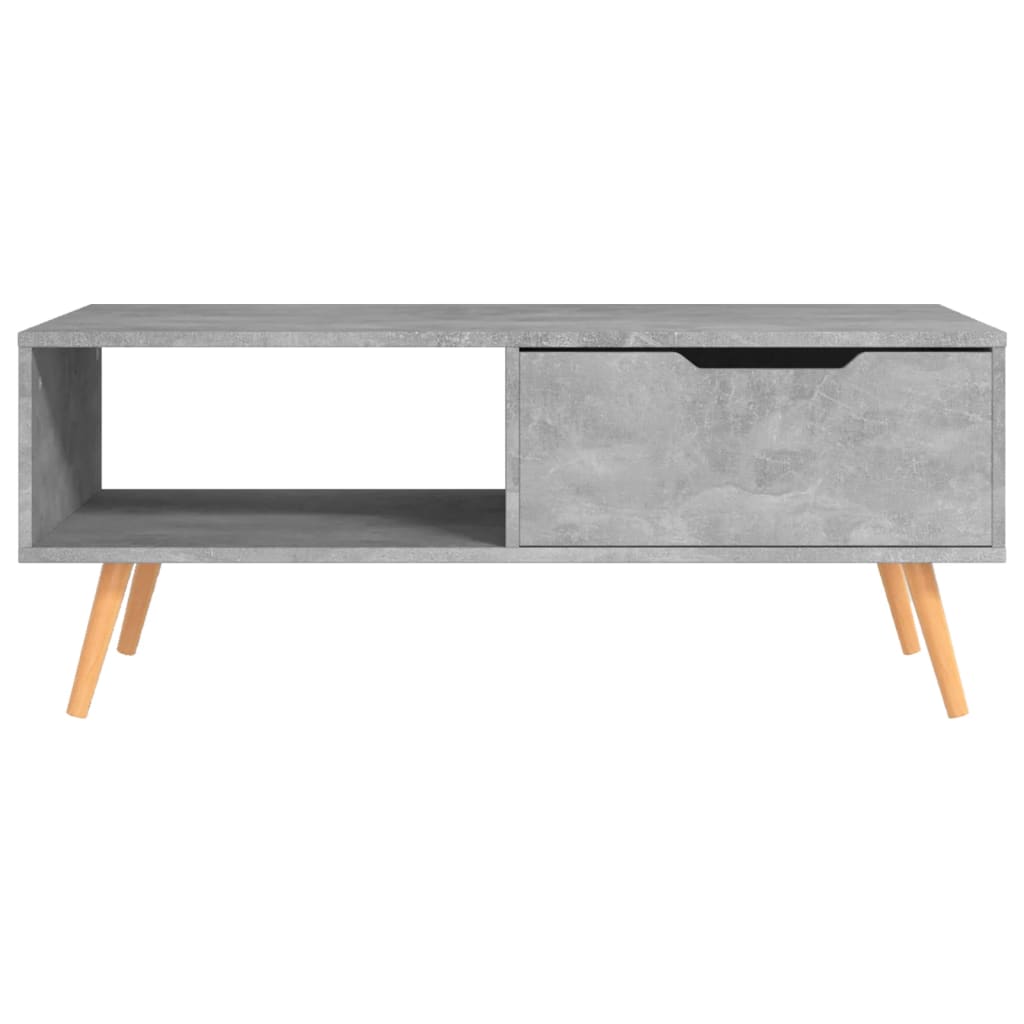 Coffee Table Concrete Grey 100x49.5x43 cm Engineered Wood