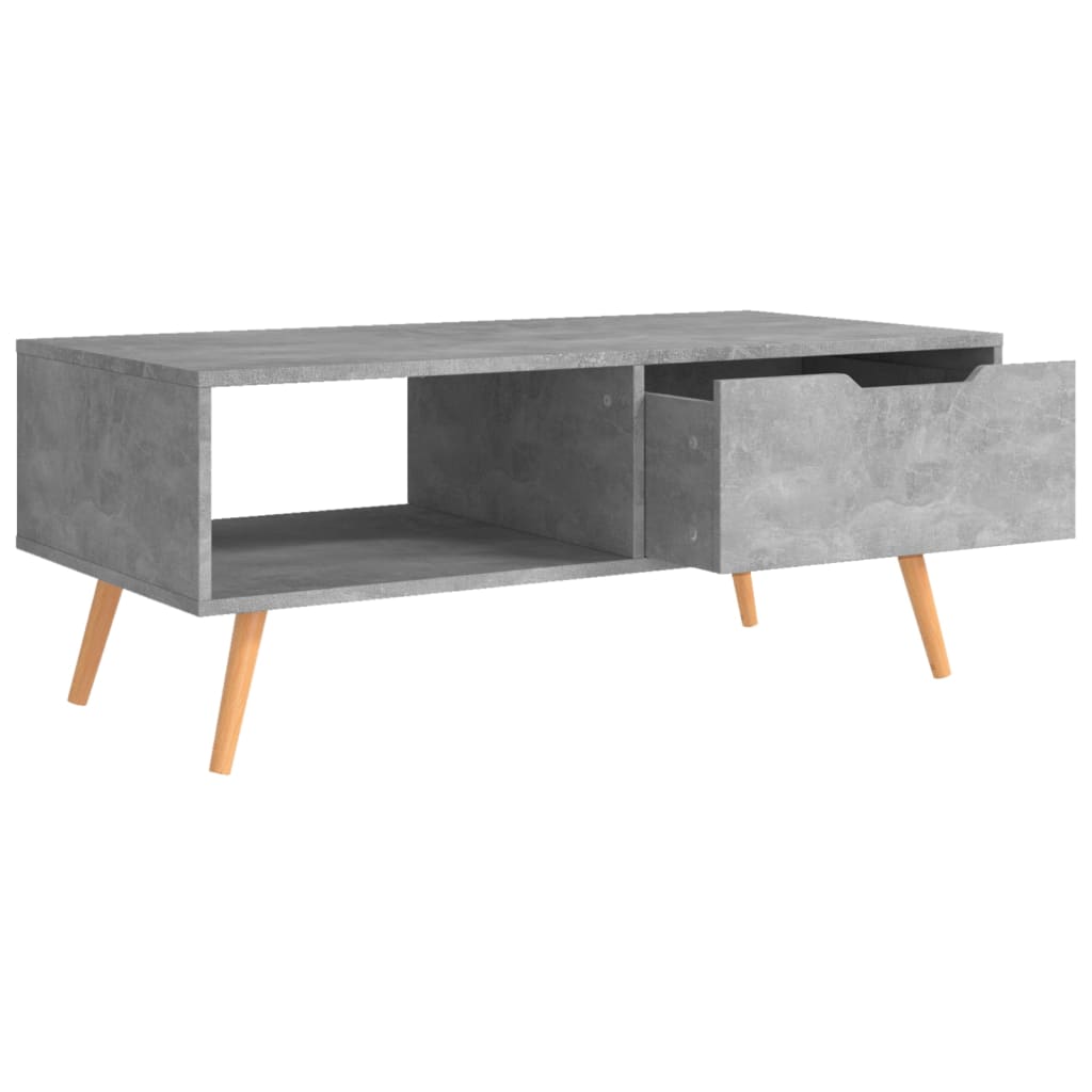 Coffee Table Concrete Grey 100x49.5x43 cm Engineered Wood