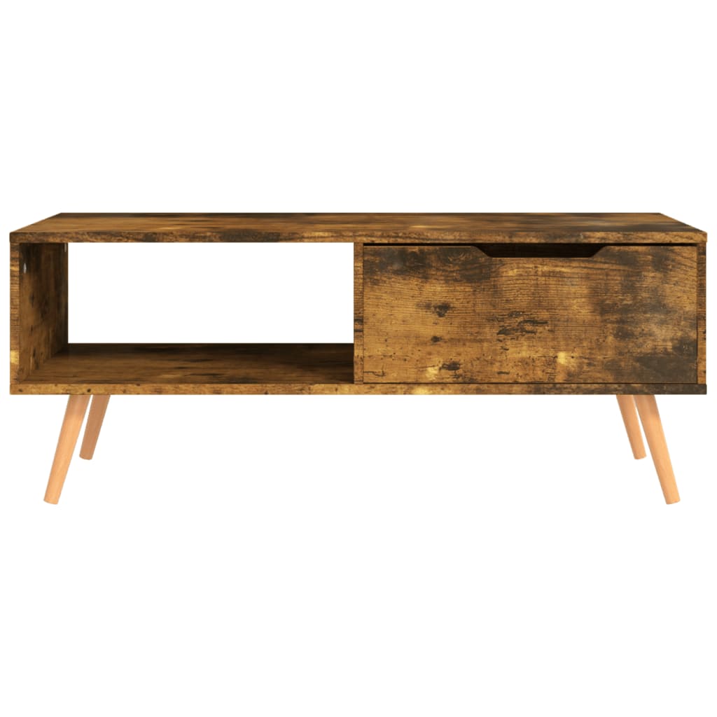 Coffee Table Smoked Oak 100x49.5x43 cm Engineered Wood