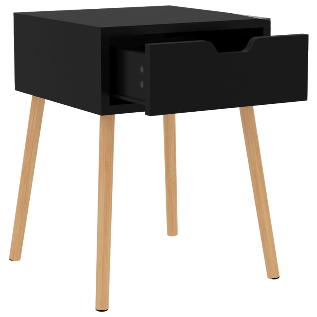 Bedside Cabinets 2 pcs Black 40x40x56 cm Engineered Wood