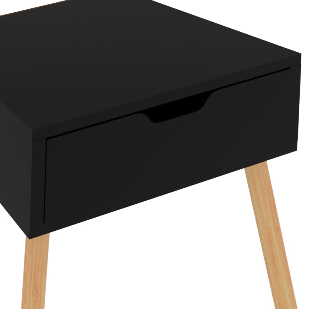 Bedside Cabinets 2 pcs Black 40x40x56 cm Engineered Wood