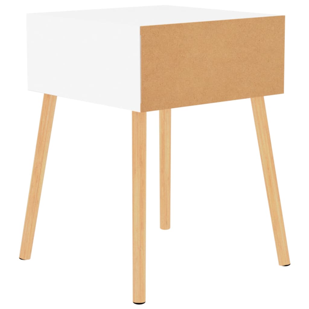 Bedside Cabinet High Gloss White 40x40x56 cm Engineered Wood