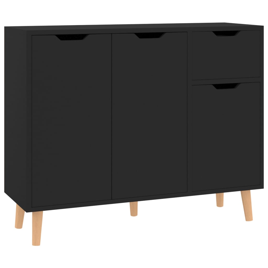 Sideboard Black 90x30x72 cm Engineered Wood