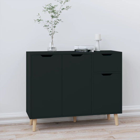 Sideboard Black 90x30x72 cm Engineered Wood