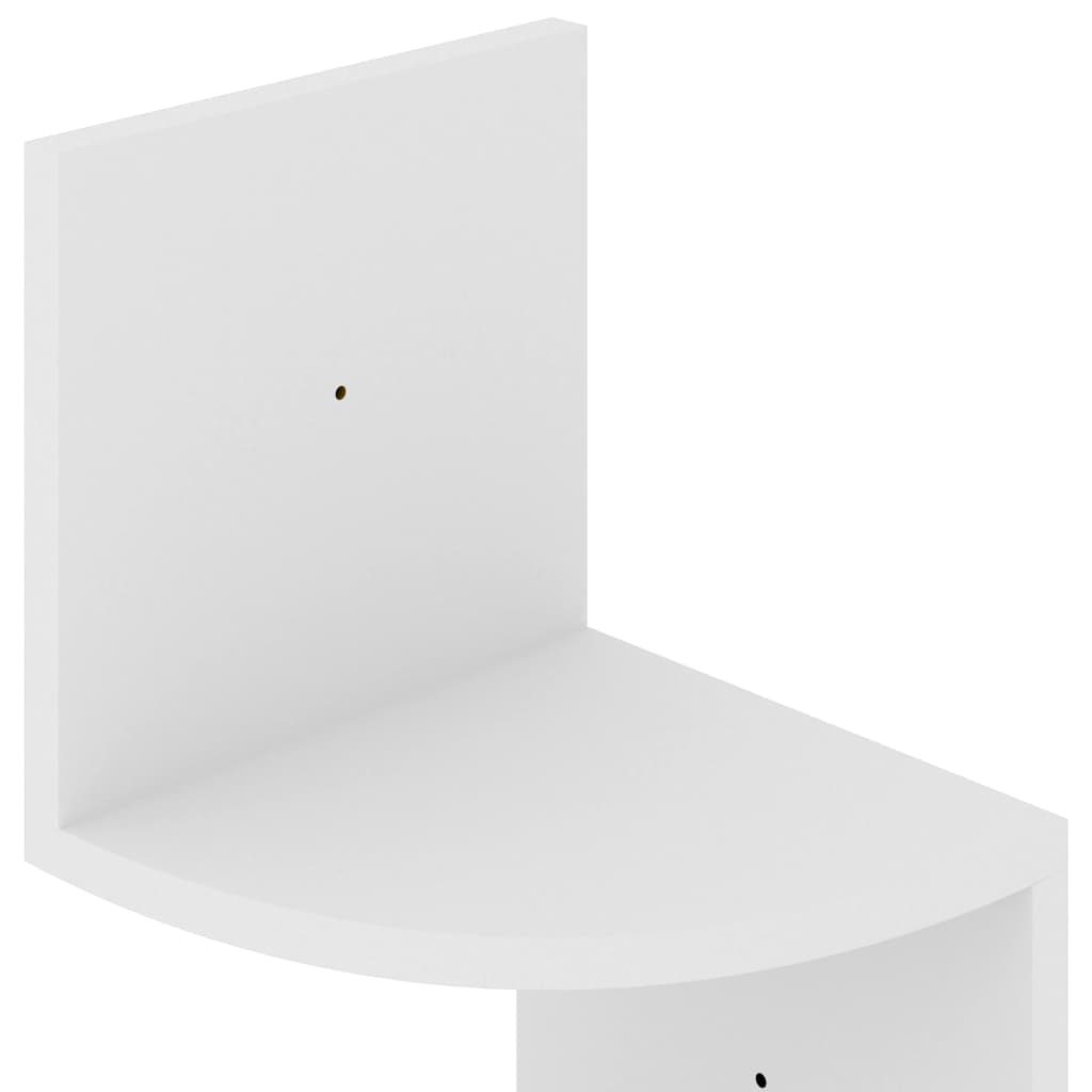 Wall Corner Shelf White 19x19x123 cm Engineered Wood