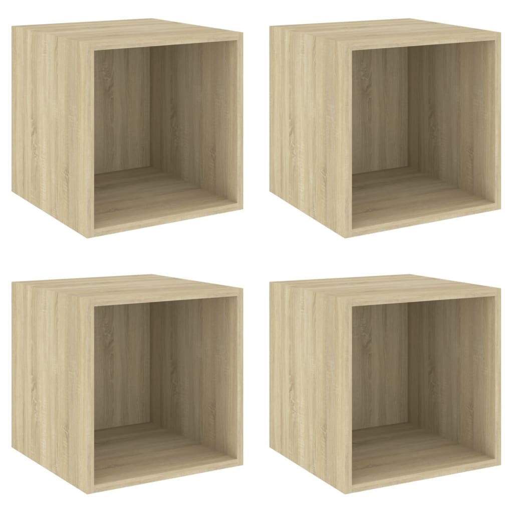 Wall Cabinets 4 pcs Sonoma Oak 37x37x37 cm Engineered Wood