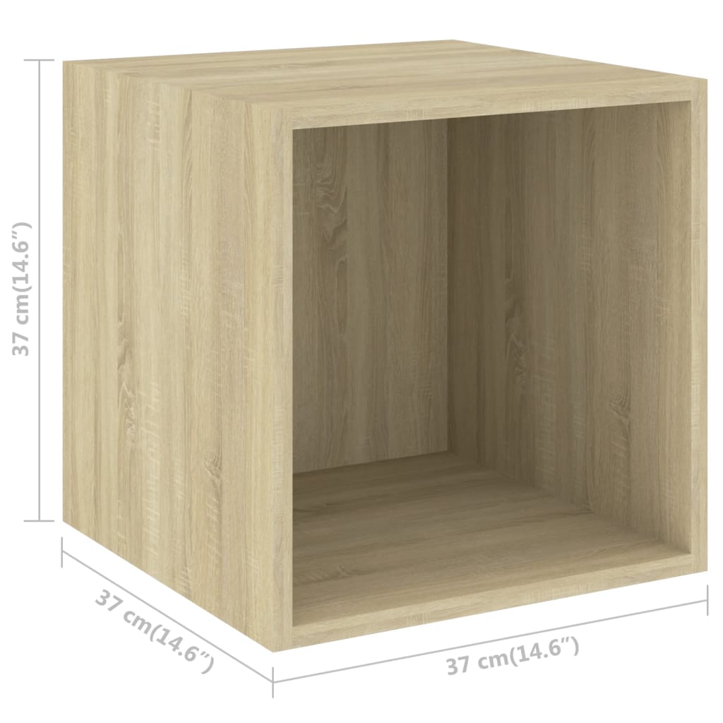 Wall Cabinets 4 pcs Sonoma Oak 37x37x37 cm Engineered Wood