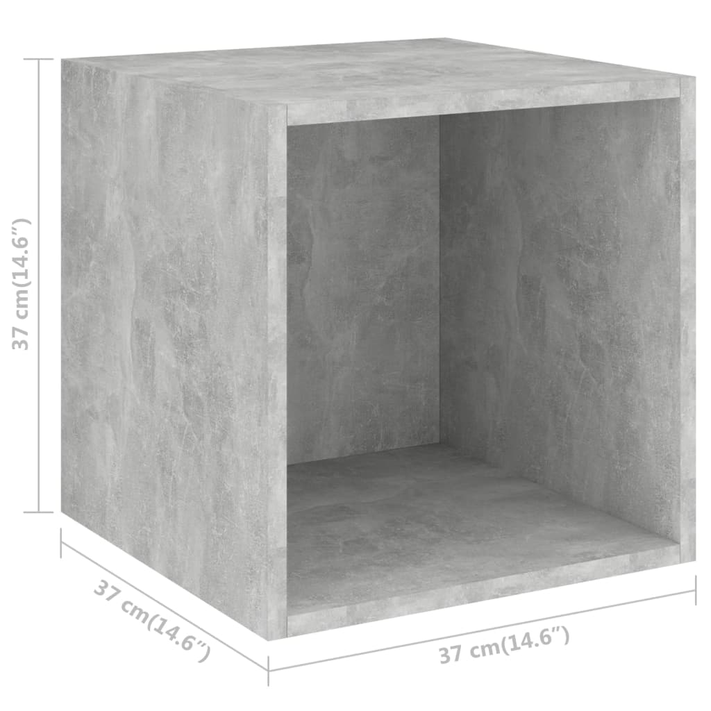 Wall Cabinet Concrete Grey 37x37x37 cm Engineered Wood