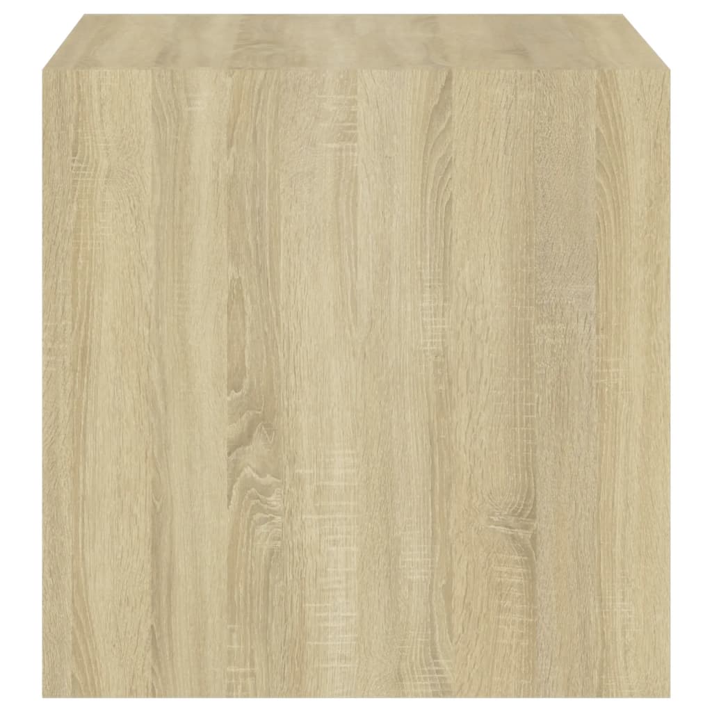 Wall Cabinets 2 pcs White and Sonoma Oak 37x37x37 cm Engineered Wood