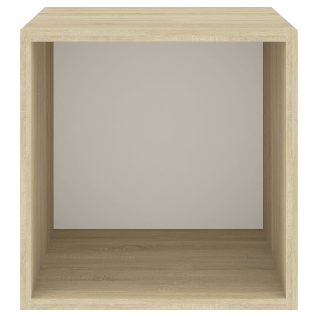 Wall Cabinets 4 pcs White and Sonoma Oak 37x37x37 cm Engineered Wood