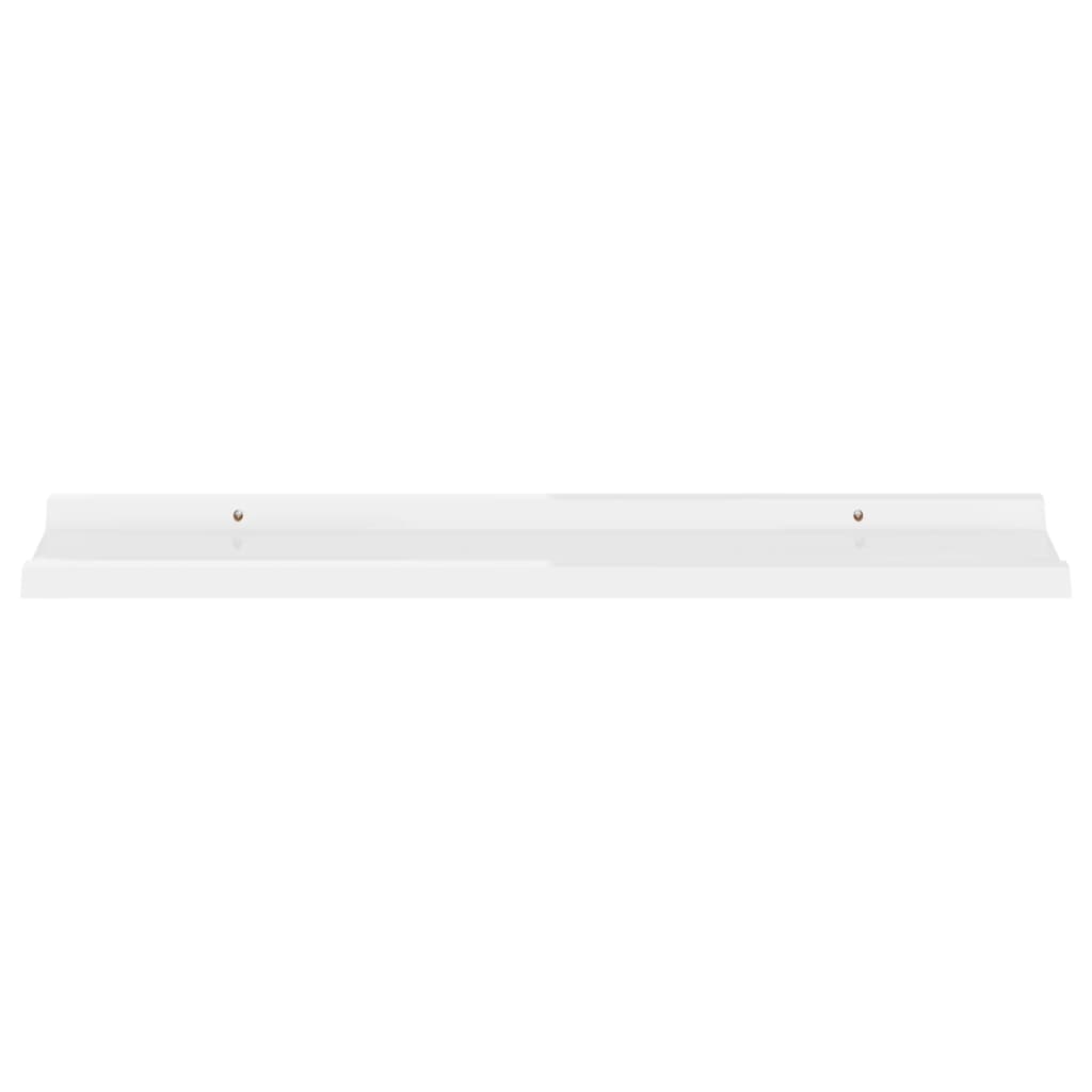 Wall Shelves 2 pcs High Gloss White 80x9x3 cm