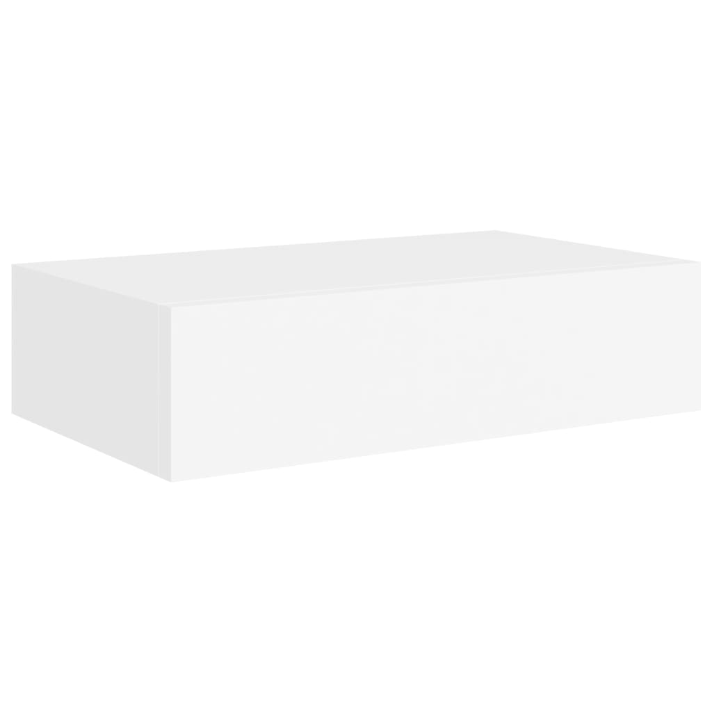 Wall-mounted Drawer Shelf White 40x23.5x10cm MDF