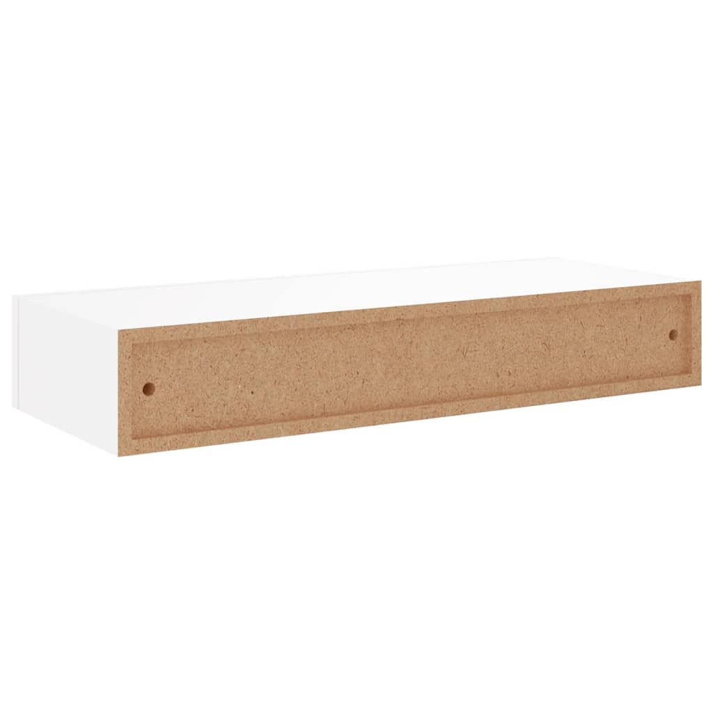 Wall-mounted Drawer Shelf White 60x23.5x10 cm MDF