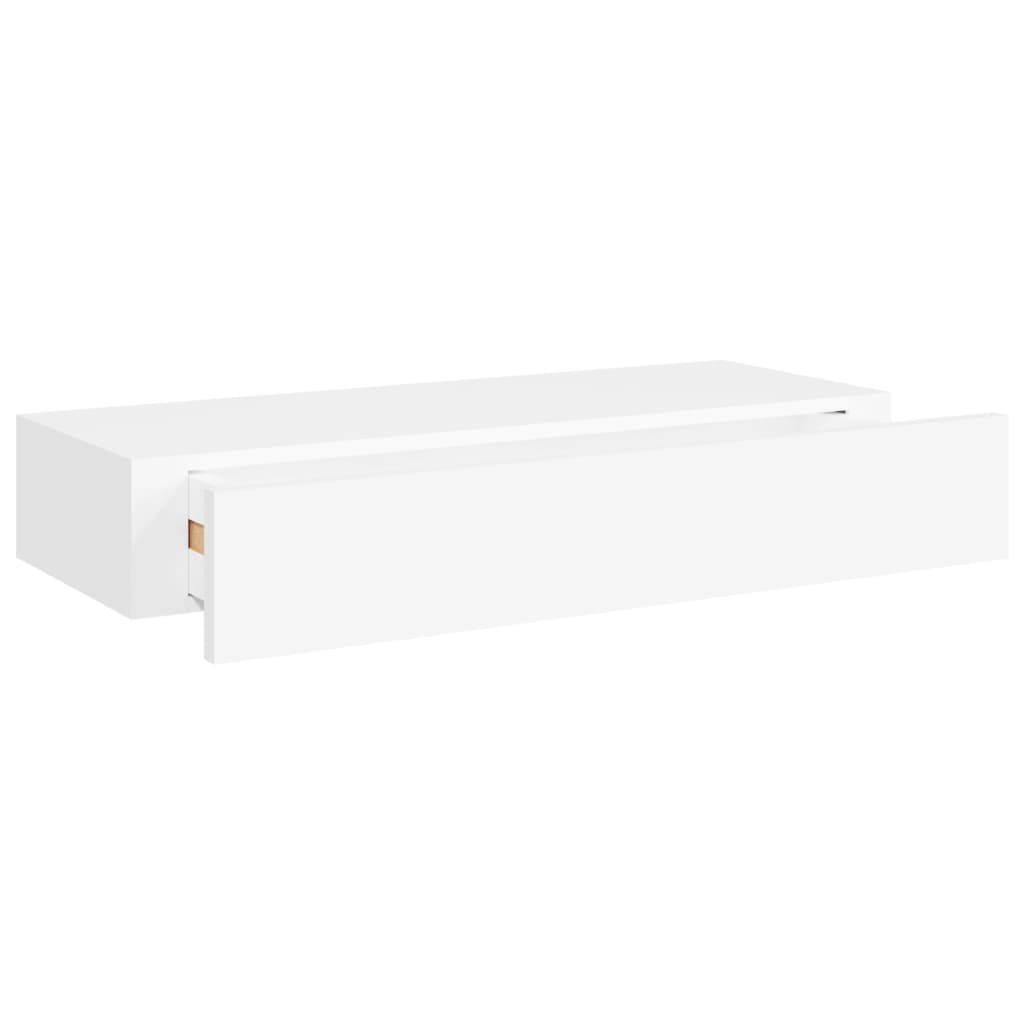 Wall-mounted Drawer Shelves 2 pcs White 60x23.5x10cm MDF