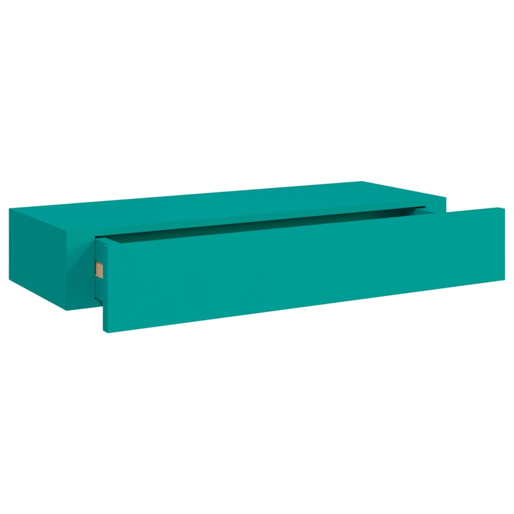 Wall-mounted Drawer Shelf Blue 60x23.5x10cm MDF