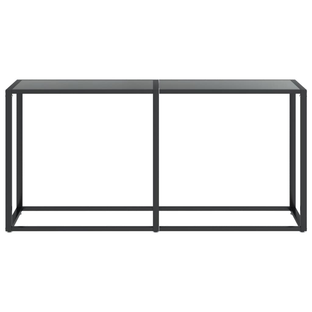 Console Table Black 160x35x75.5cm Tempered Glass