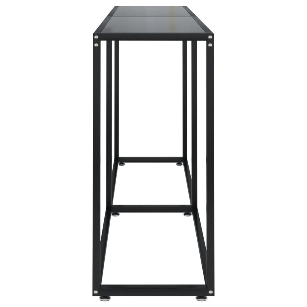 Console Table Black 160x35x75.5cm Tempered Glass