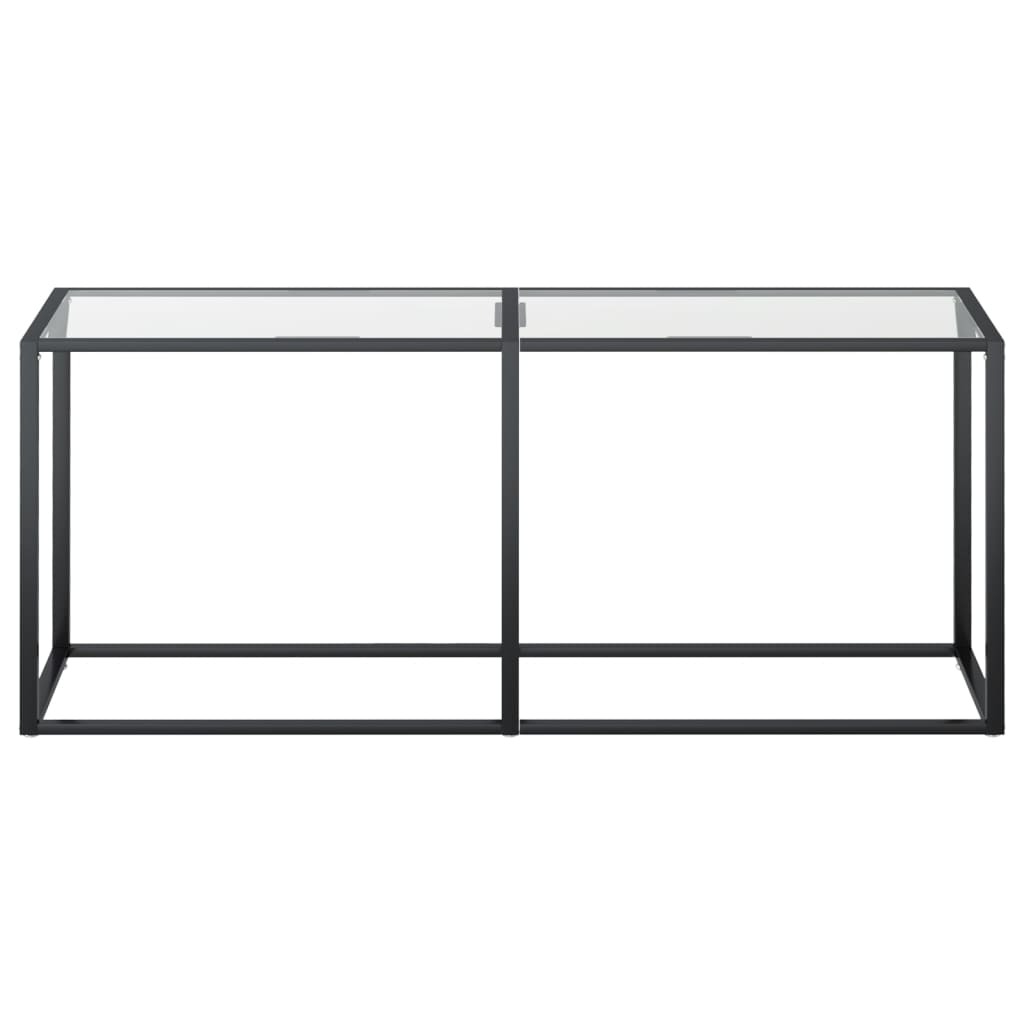 Console Table Transparent 180x35x75.5cm Tempered Glass