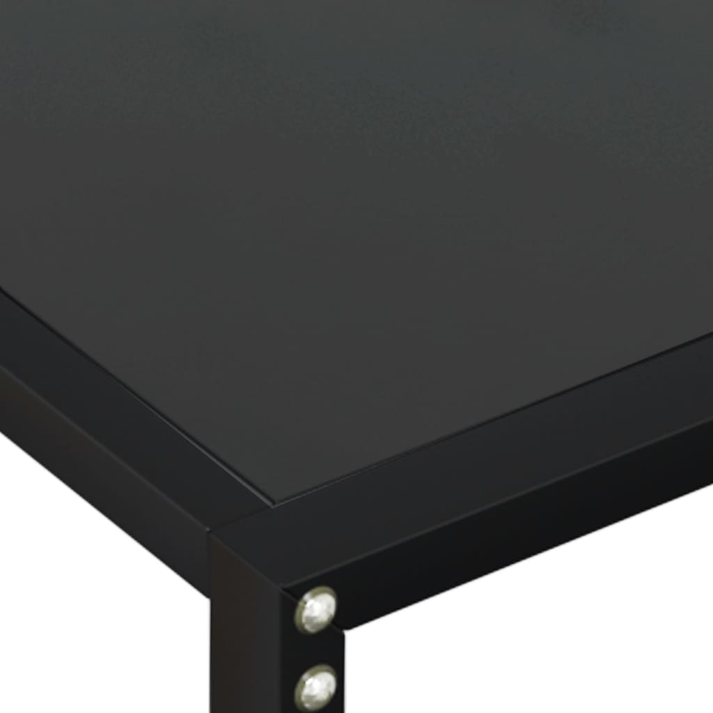 Console Table Black 180x35x75.5cm Tempered Glass