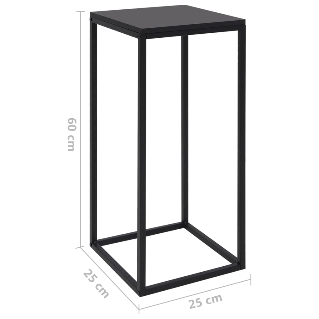 Side Tables 2 pcs Black Steel