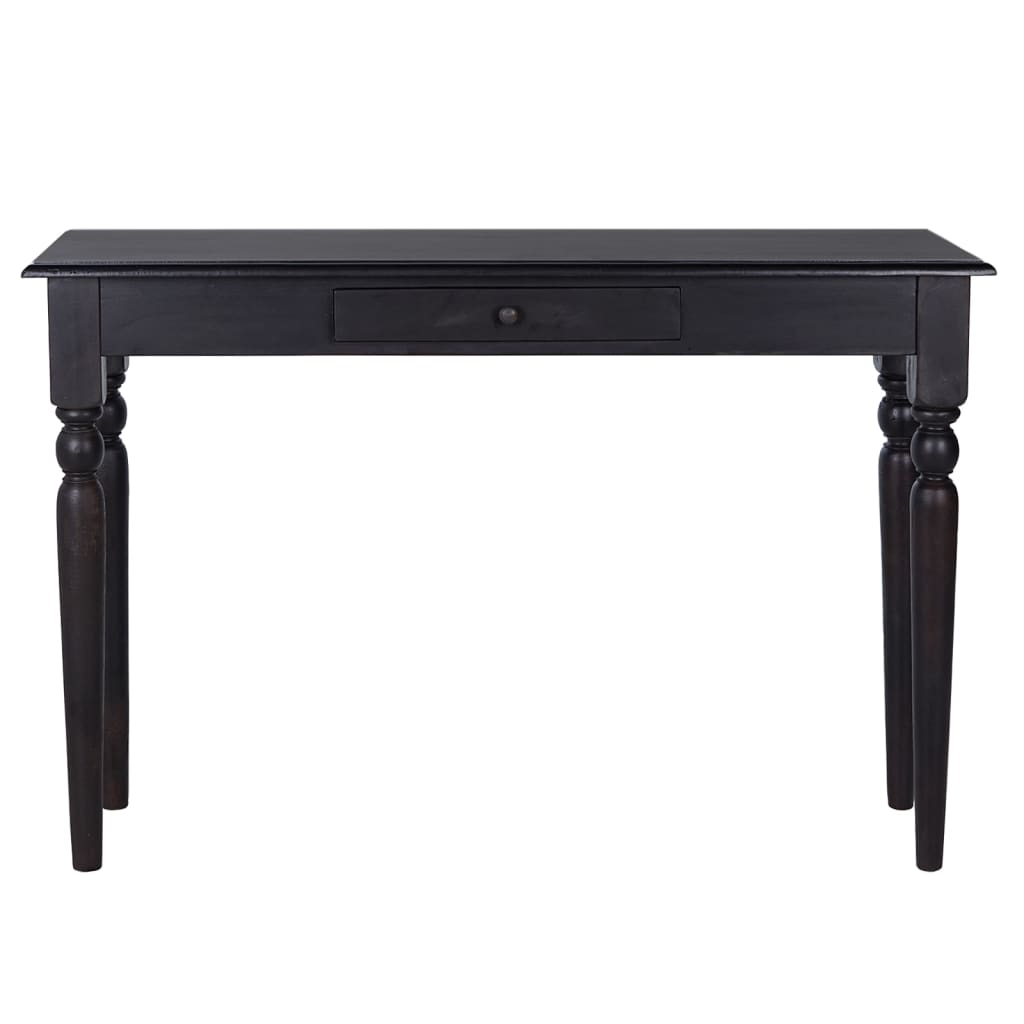 Console Table Light Black 110x30x75 cm Solid Mahogany Wood