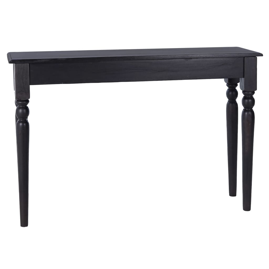 Console Table Light Black 110x30x75 cm Solid Mahogany Wood