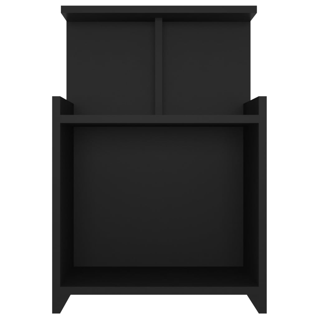 Bed Cabinets 2 pcs Black 40x35x60 cm Engineered Wood