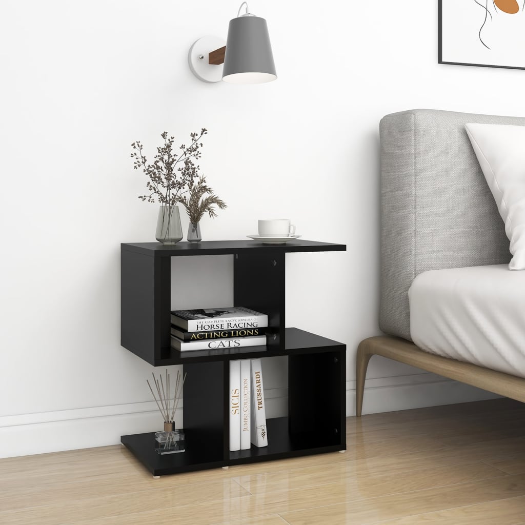 Bedside Cabinet Black 50x30x51.5 cm Engineered Wood