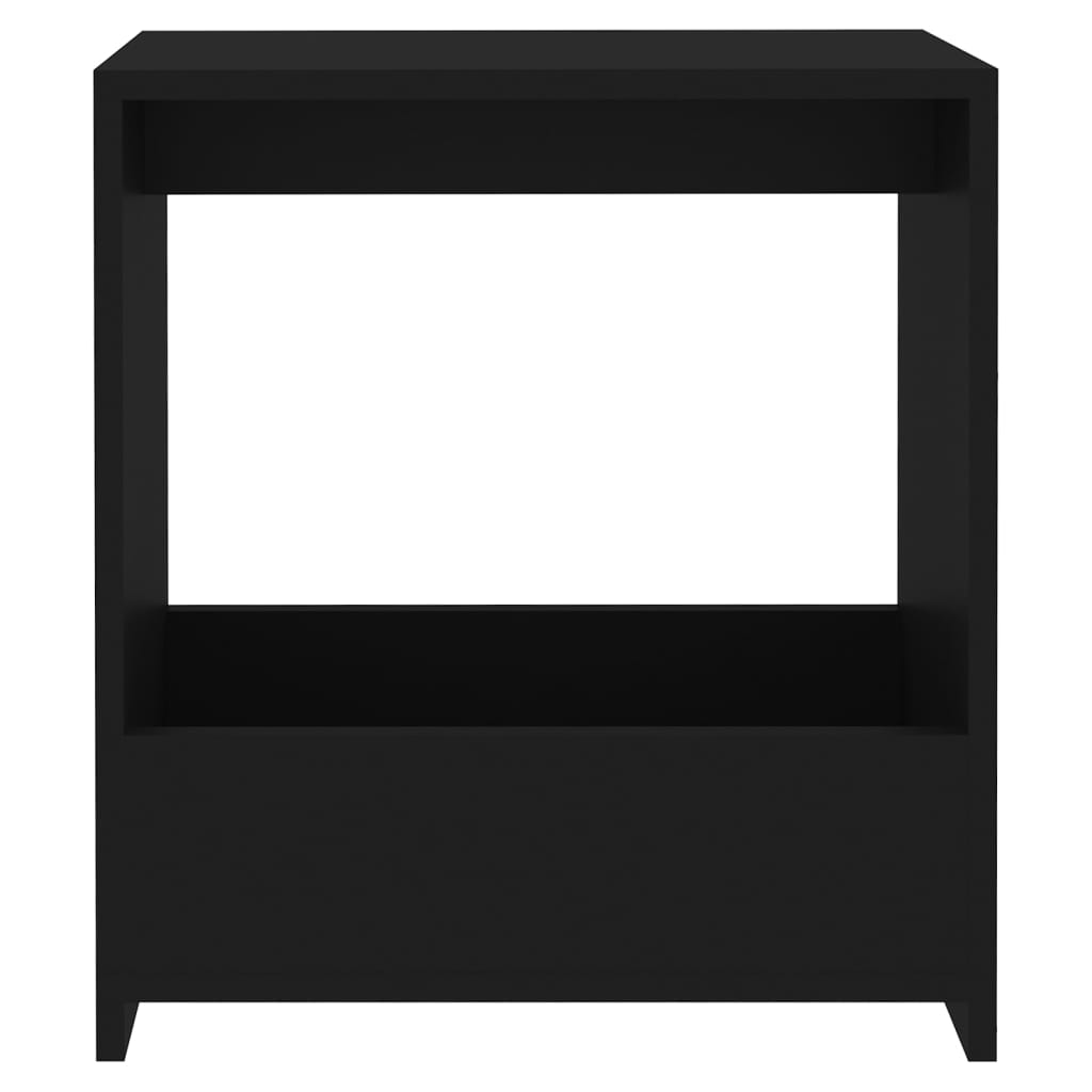 Side Table Black 50x26x50 cm Engineered Wood