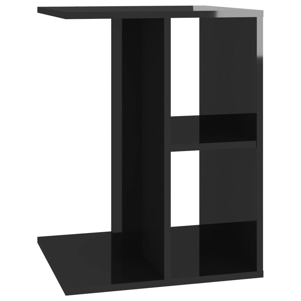 Side Table High Gloss Black 60x40x45 cm Engineered Wood