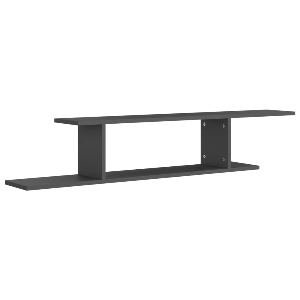 Wall-Mounted TV Shelf Grey 125x18x23 cm Engineered Wood