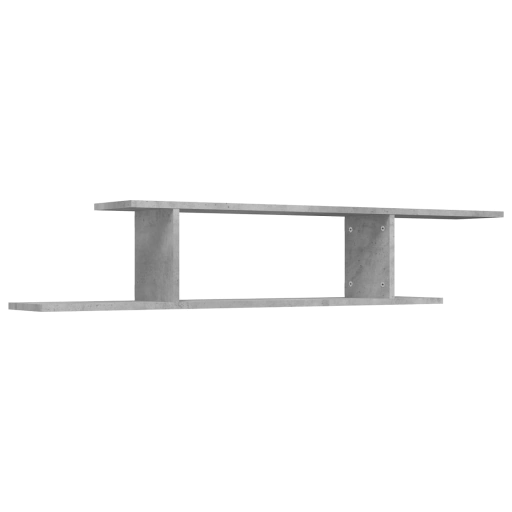 Wall-Mounted TV Shelf Concrete Grey 125x18x23 cm Engineered Wood