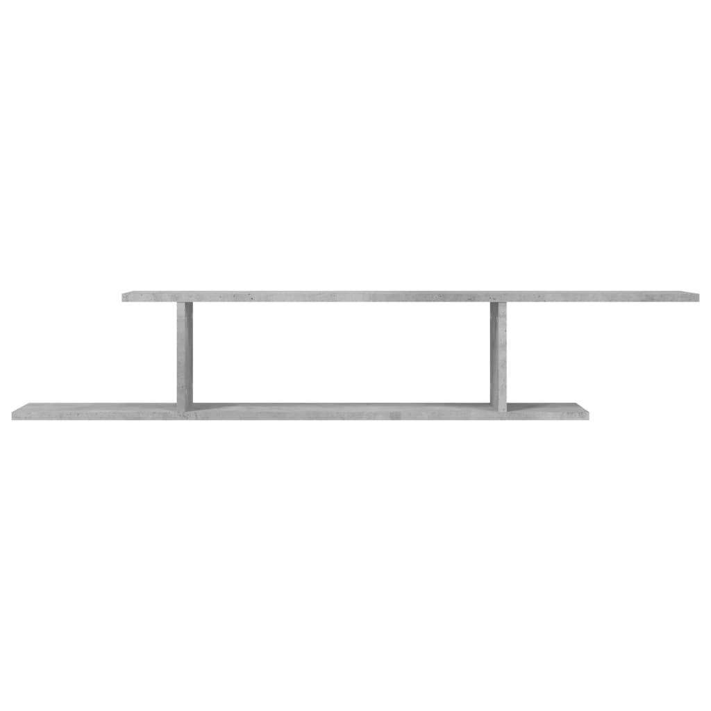 Wall-Mounted TV Shelf Concrete Grey 125x18x23 cm Engineered Wood