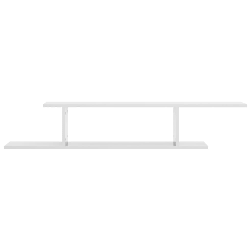 Wall-Mounted TV Shelf High Gloss White 125x18x23 cm Engineered Wood