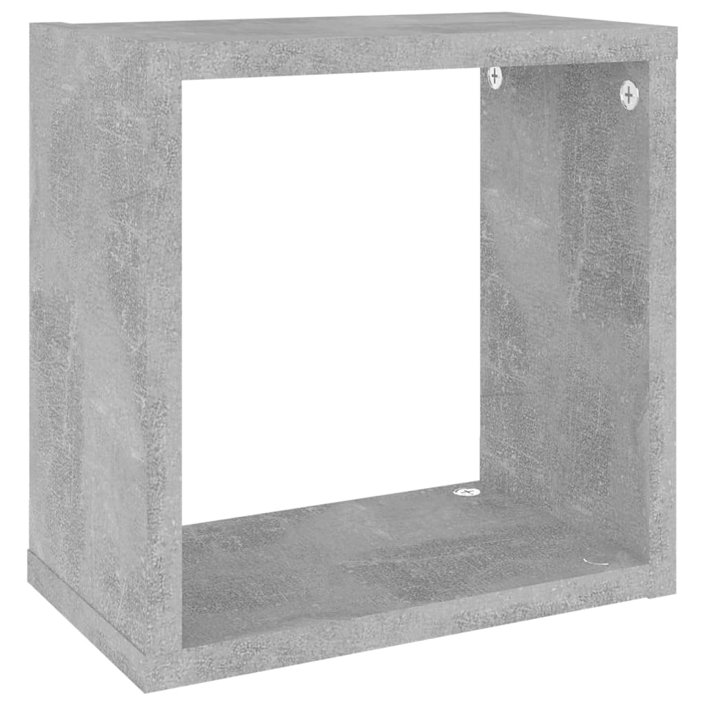 Wall Cube Shelves 6 pcs Concrete Grey 26x15x26 cm