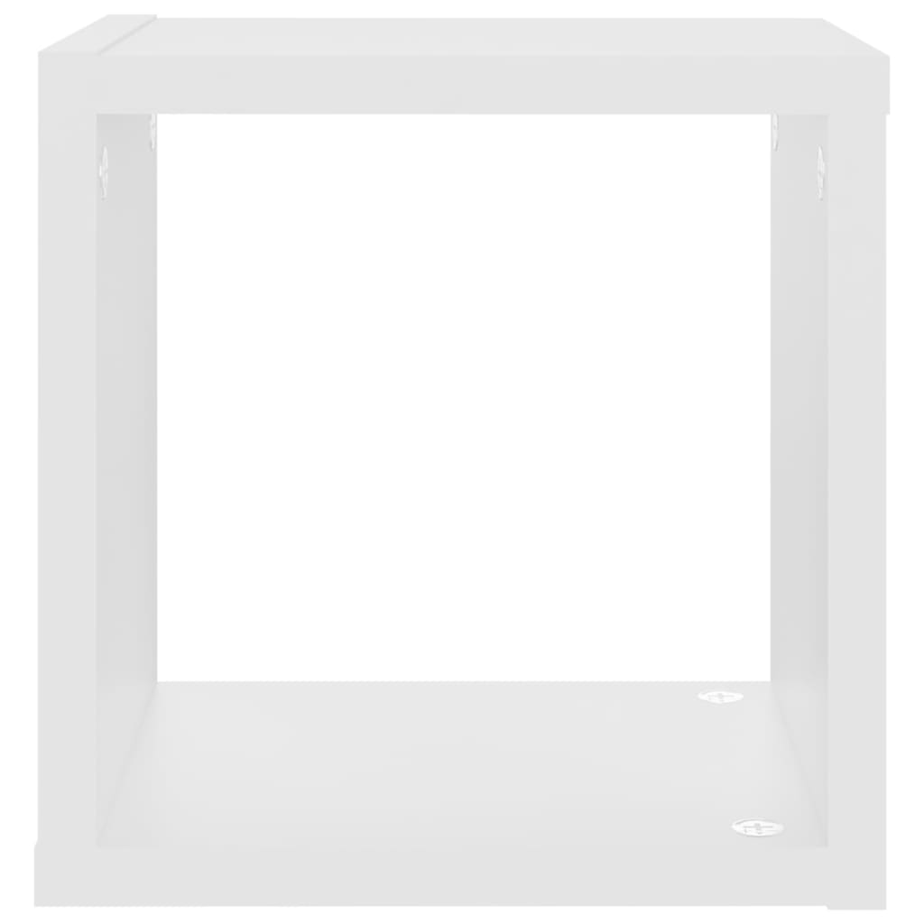 Wall Cube Shelves 4 pcs White 22x15x22 cm