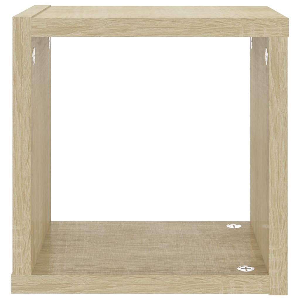 Wall Cube Shelves 4 pcs Sonoma Oak 22x15x22 cm