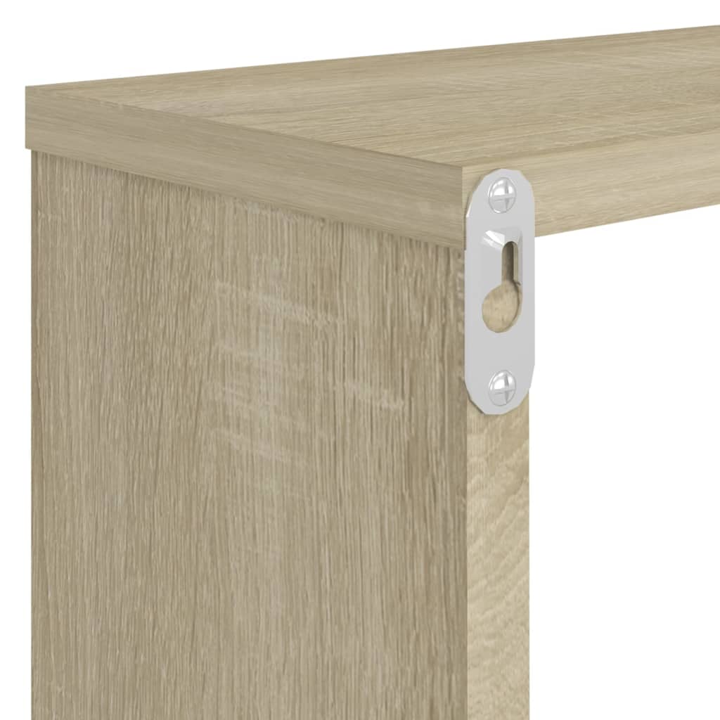 Wall Cube Shelves 6 pcs Sonoma Oak 80x15x26.5 cm Engineered Wood