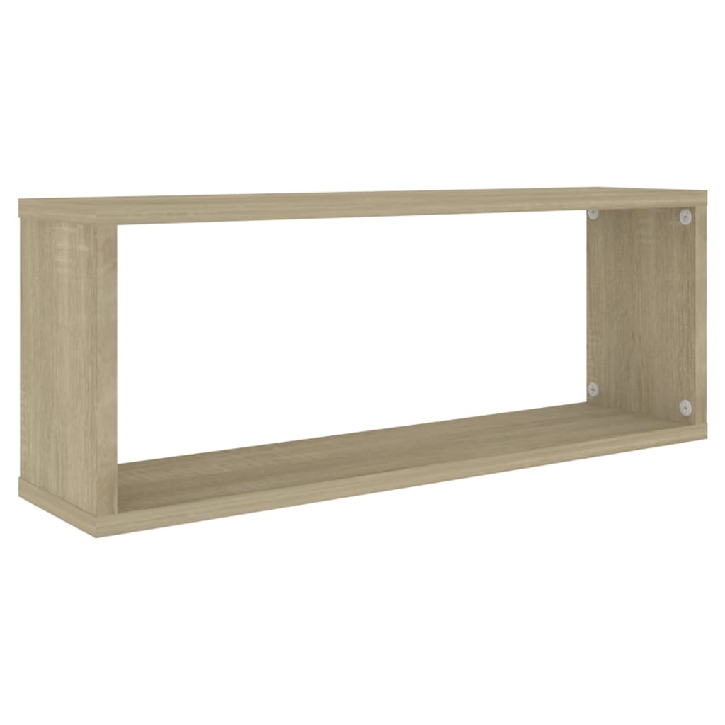 Wall Cube Shelves 2 pcs Sonoma Oak 60x15x23 cm Engineered Wood