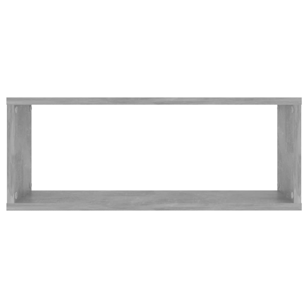 Wall Cube Shelves 6 pcs Concrete Grey 60x15x23 cm Engineered Wood