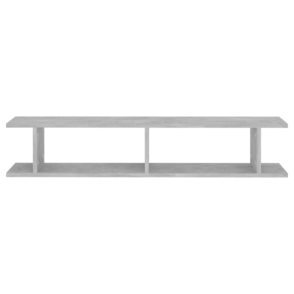 Wall Shelves 2 pcs Concrete Grey 105x18x20 cm Engineered Wood