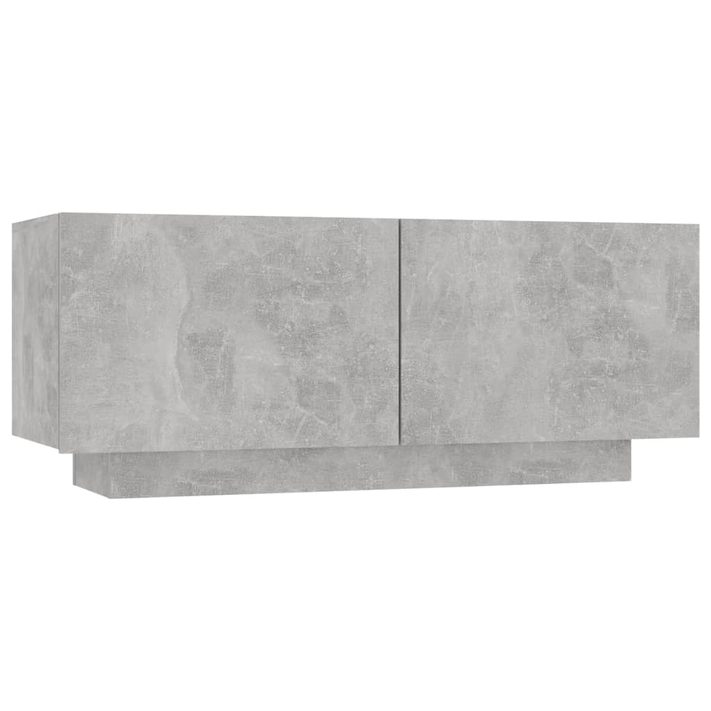 Bedside Cabinet Concrete Grey 100x35x40 cm Engineered Wood