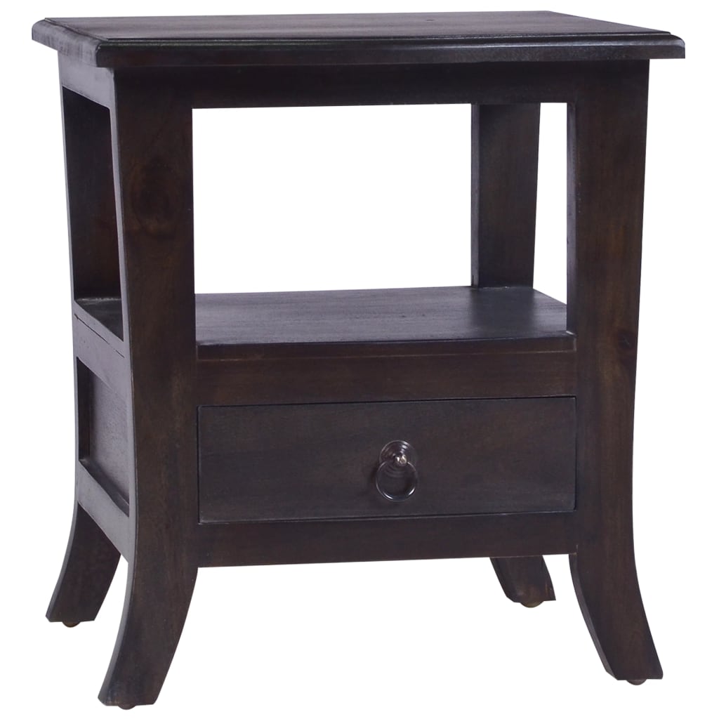 Bedside Cabinet Light Black 40x40x45 cm Solid Wood Mahogany