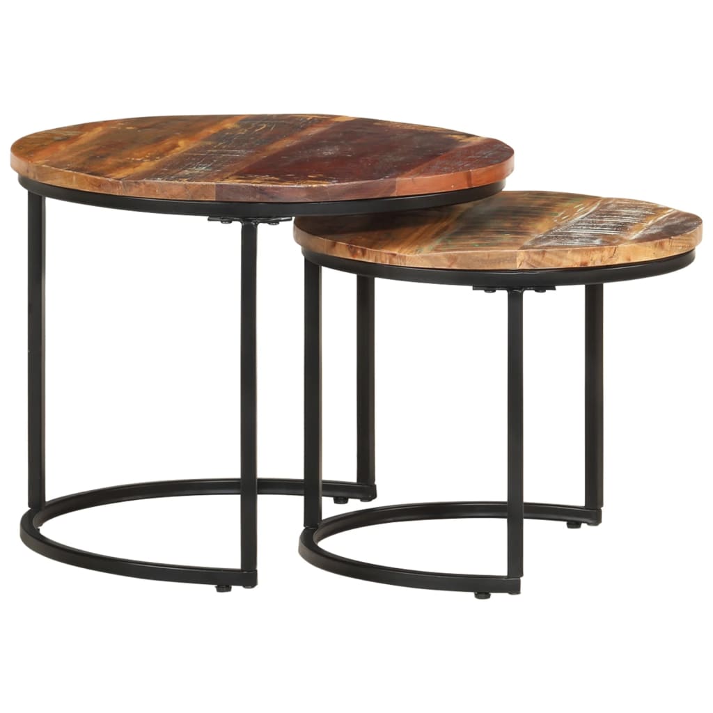 Nesting Tables 2 pcs Solid Wood Reclaimed