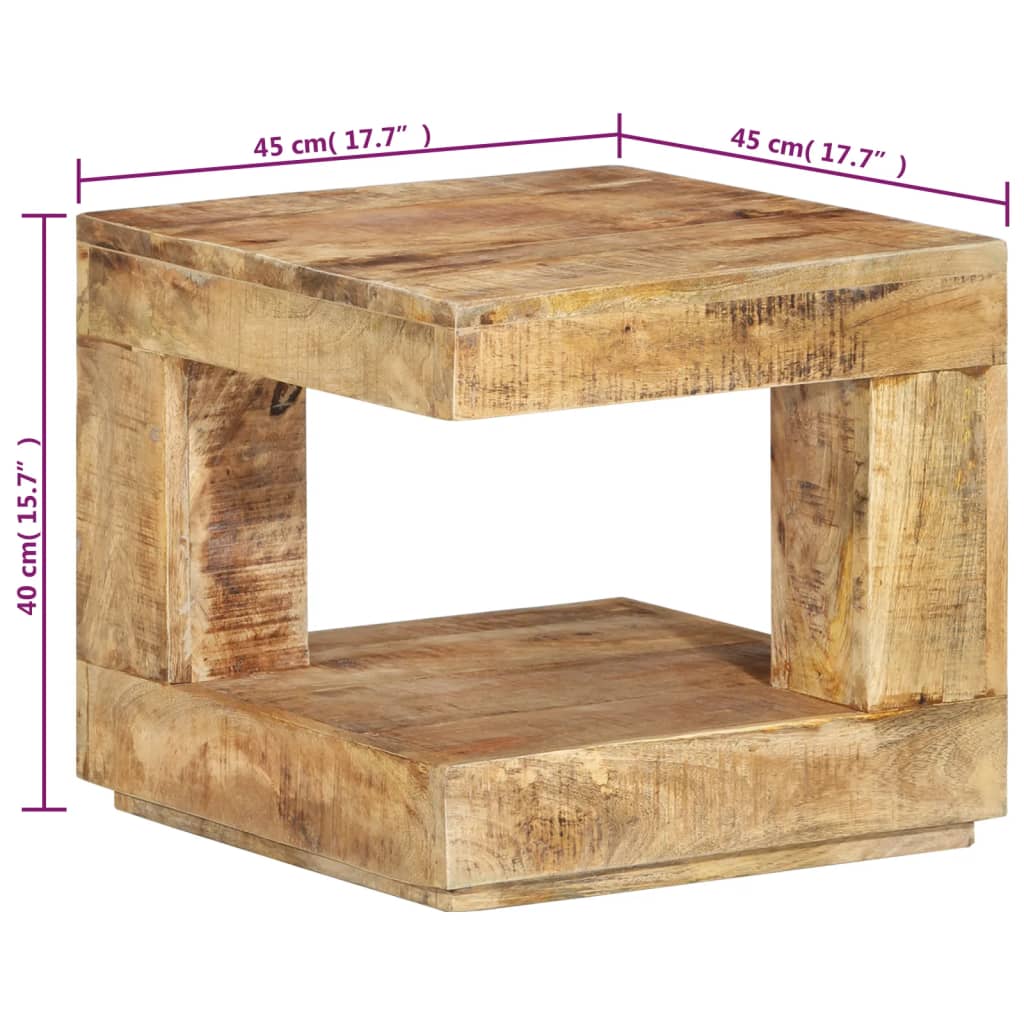 Coffee Table 45x45x40 cm Solid Wood Mango