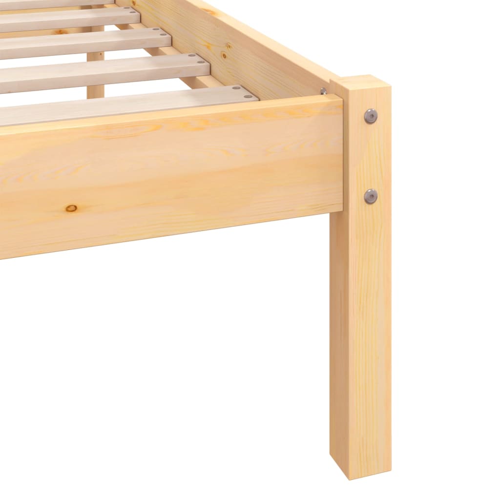 Bed Frame Solid Wood Pine 92x187 cm Single Size