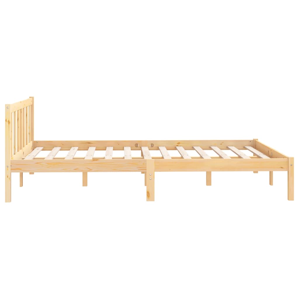 Bed Frame Solid Wood Pine 153x203 cm Queen Size