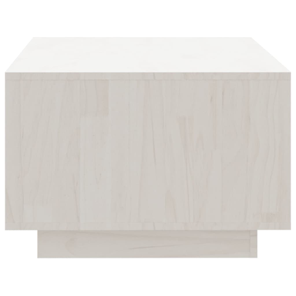 Coffee Table White 110x50x33.5 cm Solid Pinewood