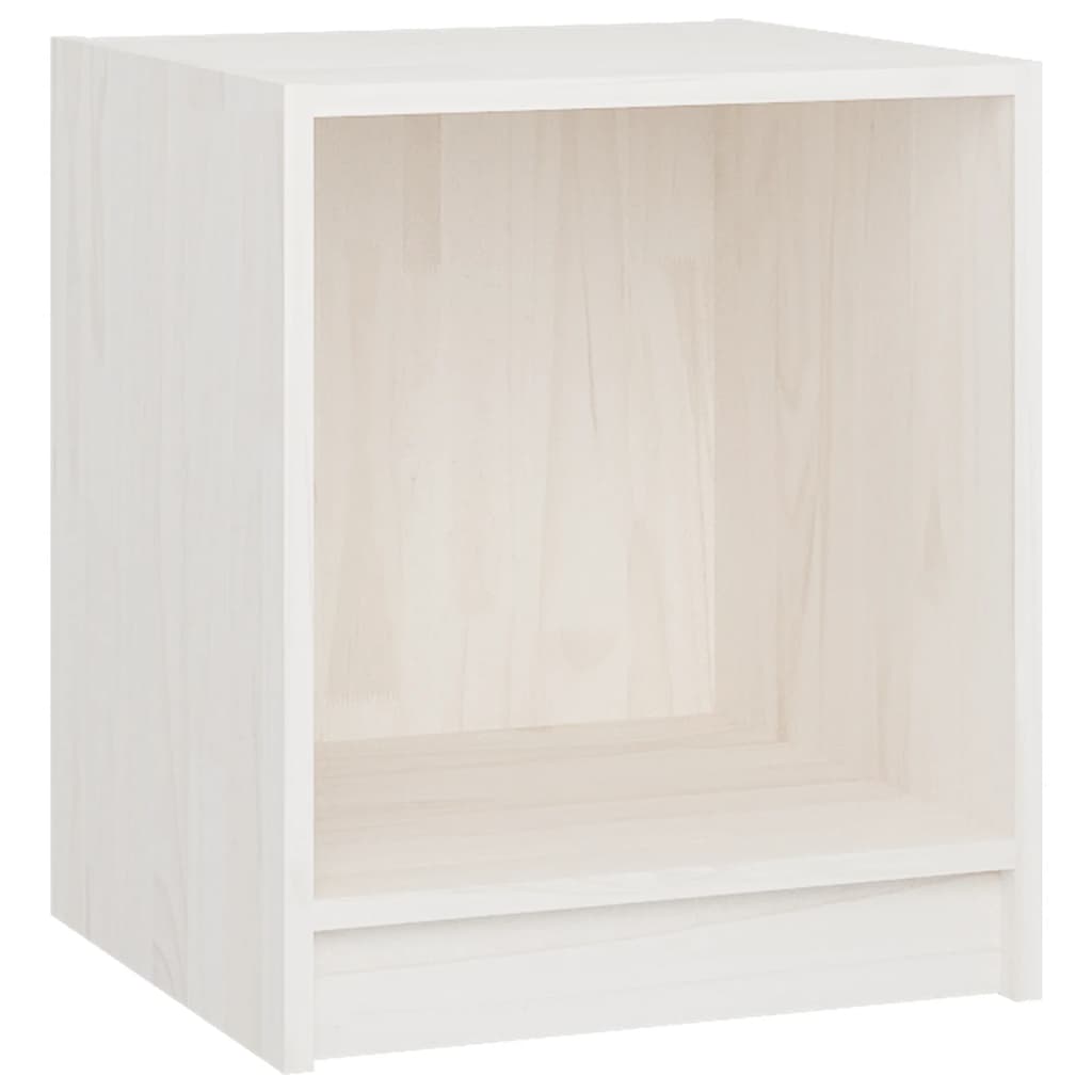 Bedside Cabinets 2 pcs White 35.5x33.5x41.5 cm Solid Pinewood