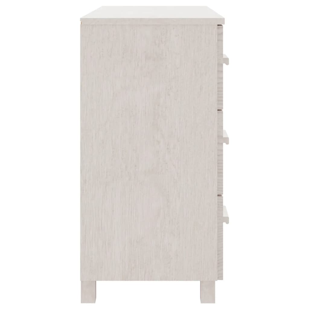 Sideboard "HAMAR" White 90x40x80 cm Solid Pinewood